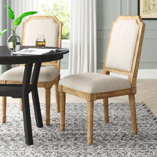 Furniture of america tays rustic linen fabric dining online chairs